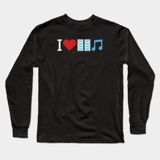 LIMITED EDITION - I Love Film Music (For Dark Coloured Tops) Long Sleeve T-Shirt